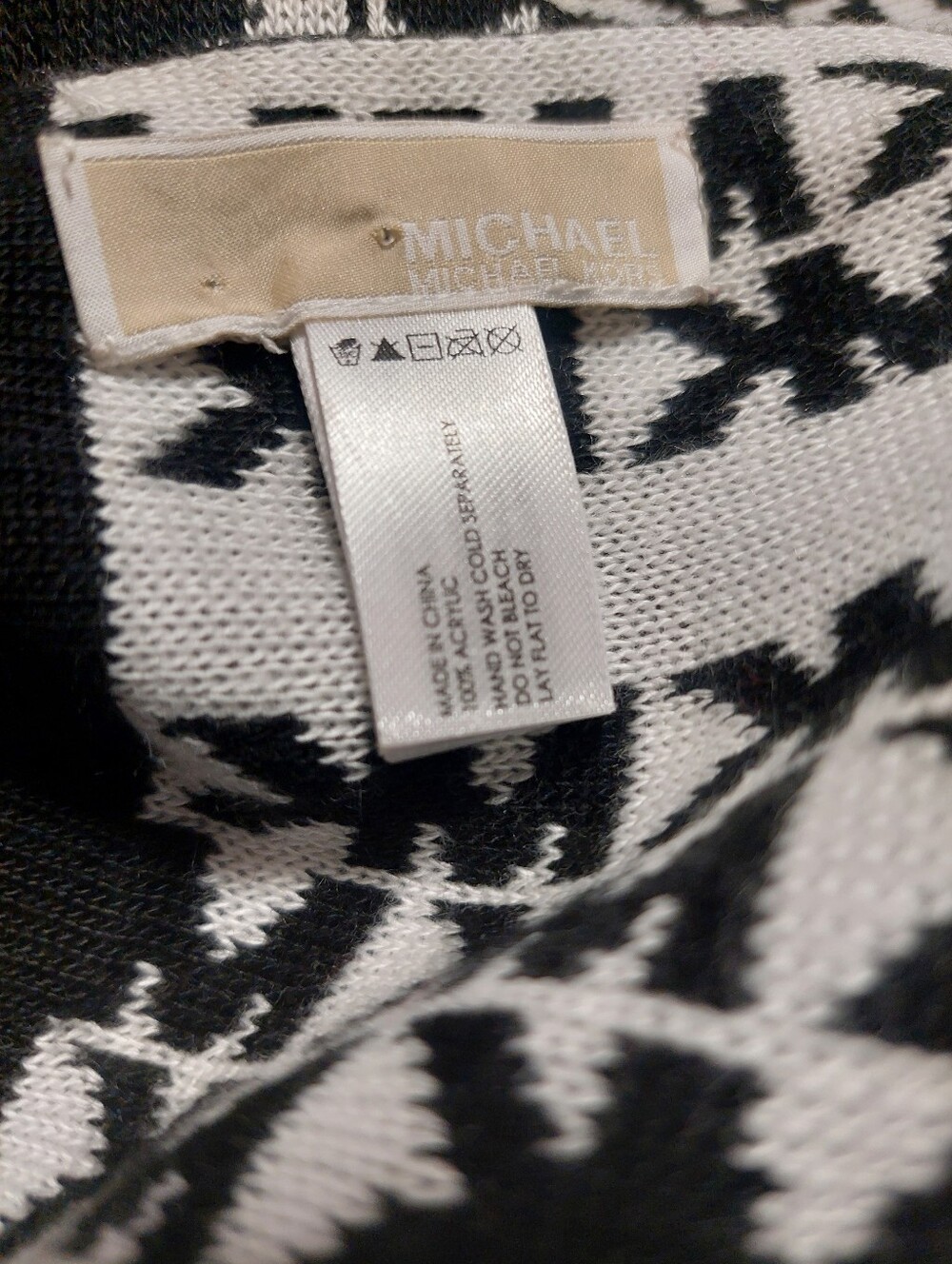 MICHAEL Michael Kors Black and White Maxi Skirt with Logo Motif - Picture 2 of 3